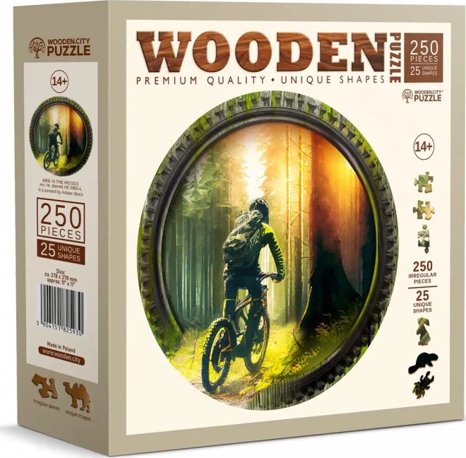 Puzzle in legno Ciclista nel bosco 250 pezzi