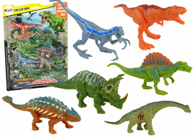 Set di dinosauri colorati 6 pezzi