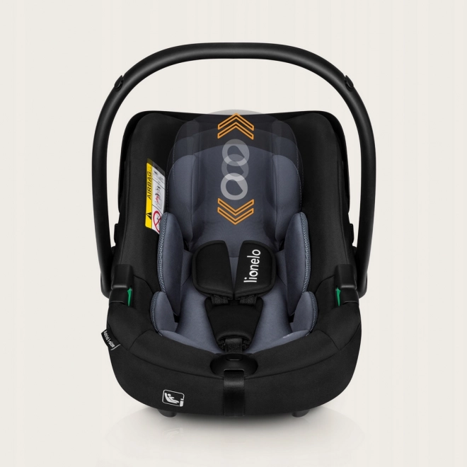 Seggiolino auto Lionelo Astrid i-Size nero-grigio