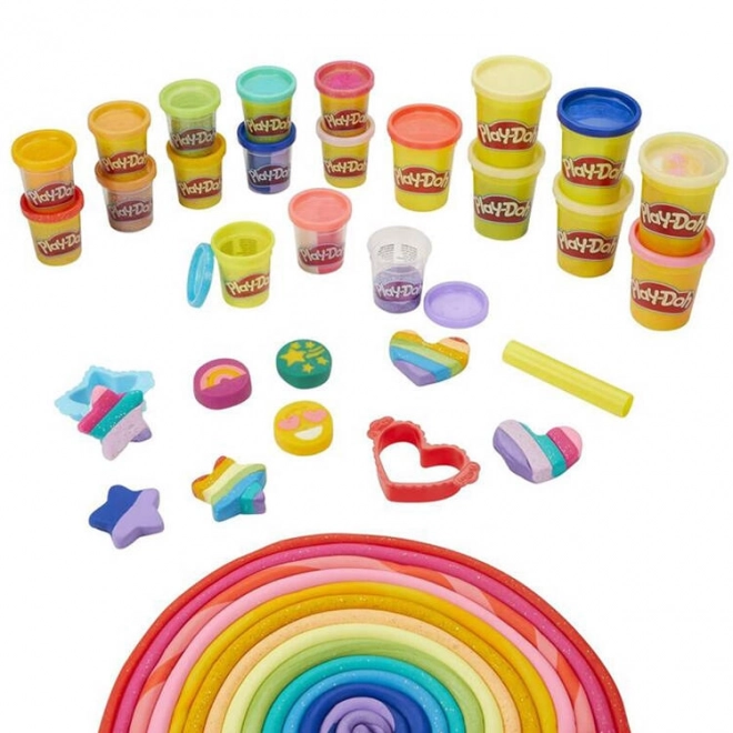 Ciastolina brillantini Play-Doh 21 colori con formine