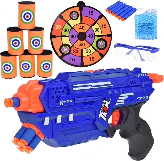 Giocattolo pistola SPACE GUN con proiettili in schiuma e gel