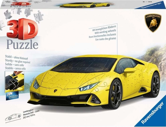 Puzzle Lamborghini Huracán Evo in giallo