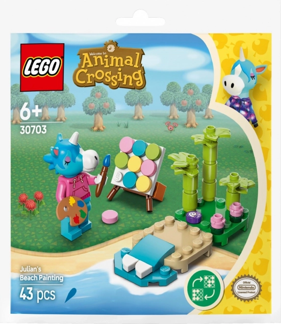 Kit di costruzione Animal Crossing Julian e scenografia da spiaggia