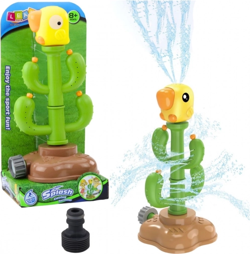 Giocattolo d'acqua cactus con pappagallo rotante 360° verde