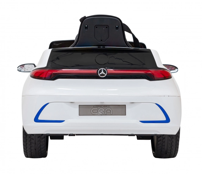 Mercedes Benz AMG EQA per bambini Bianco + Telecomando + Cinture di sicurezza a 5 punti + EVA + Display MP3 + LED