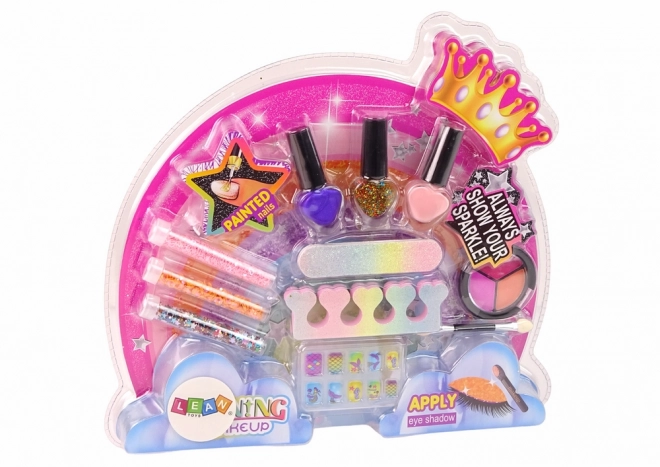 Set trucco decorazione unghie arcobaleno