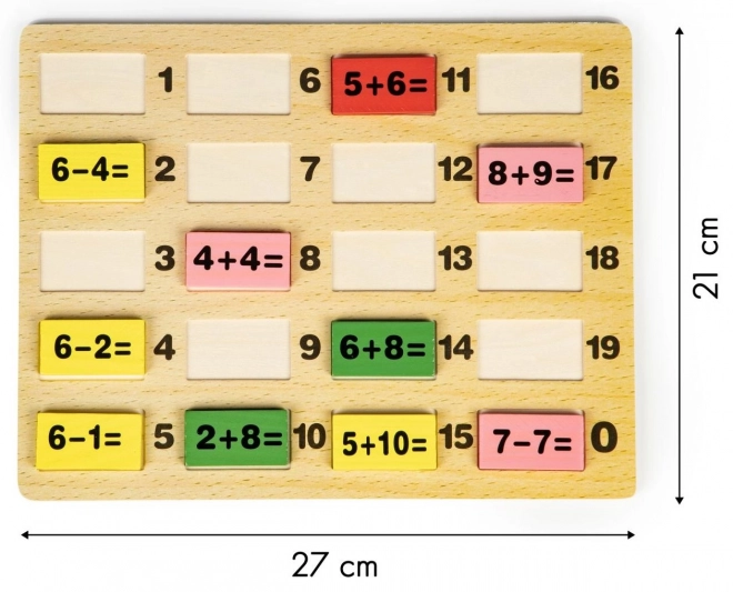 Blocchi matematici educativi con lavagna domino