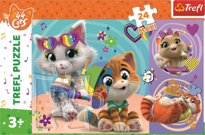 Puzzle MAXI 24 pezzi Gatti Felici