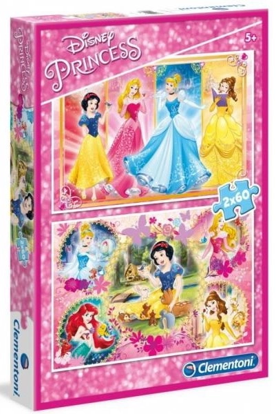 Puzzle Principesse Disney Amiche - 2x60 Pezzi