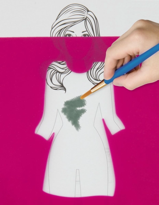 Set creativo stilista di moda con blocco da 36 fogli e adesivi