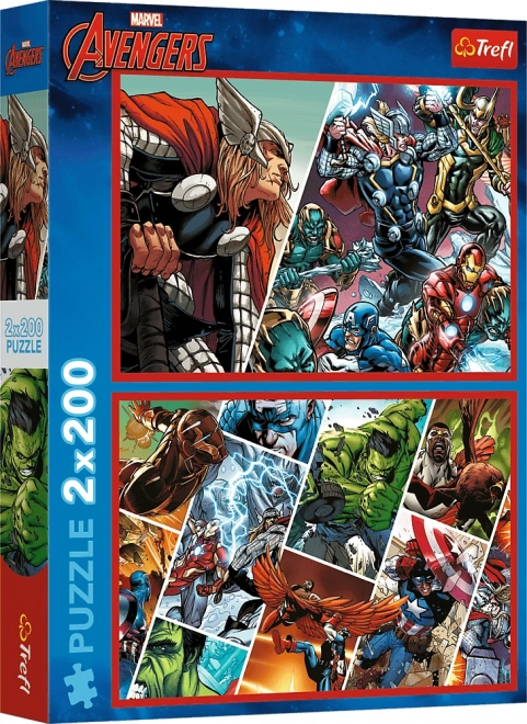 Puzzle 2x200 Pezzi Difensori del Mondo Avengers Marvel