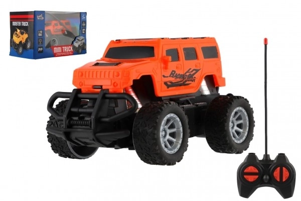 Mini truck RC 12cm arancione con luci