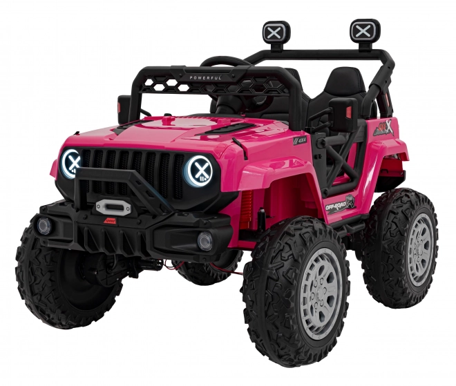 Auto elettrico per bambini rosa fuoristrada