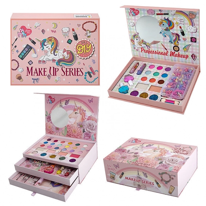 Set 3 in 1 per makeup, unghie e gioielli rosa