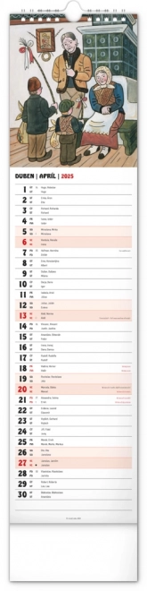 Calendario da parete Josef Lada 2025