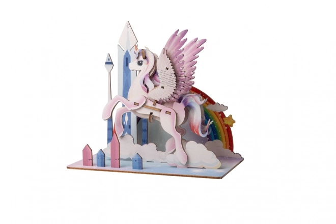 Puzzle 3D in legno Unicorno