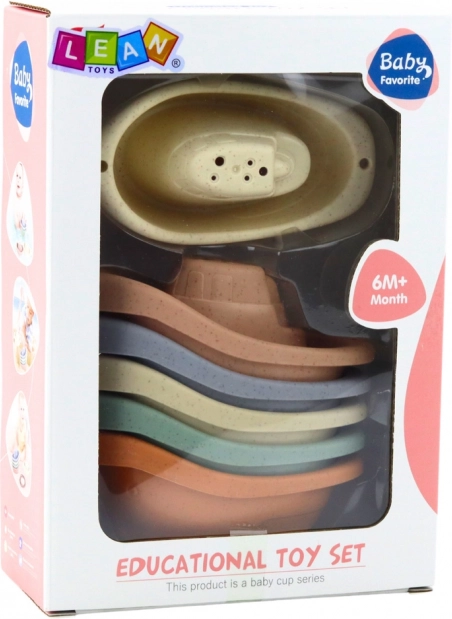 Set di barchette pastello da bagno per bambini