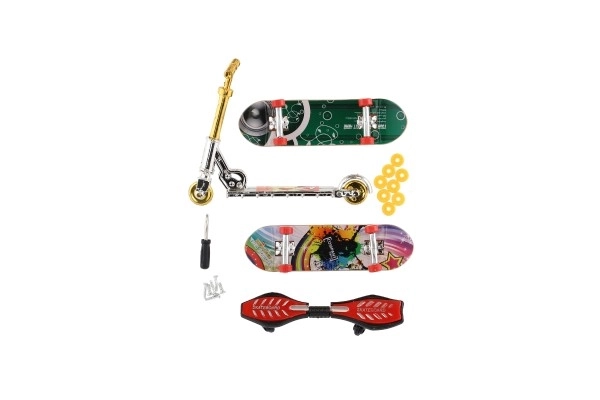 Set mini skateboard con accessori