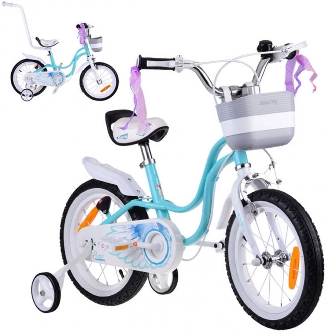 Royalbaby bicicletta 14'' Little Swan con accessori – turchese