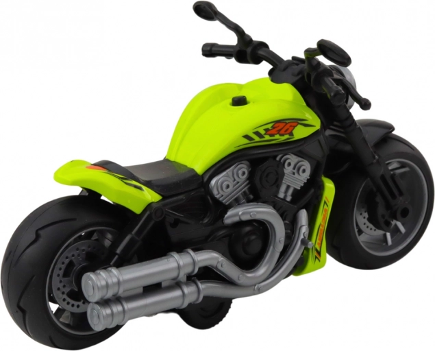 Giocattolo moto verde con effetti