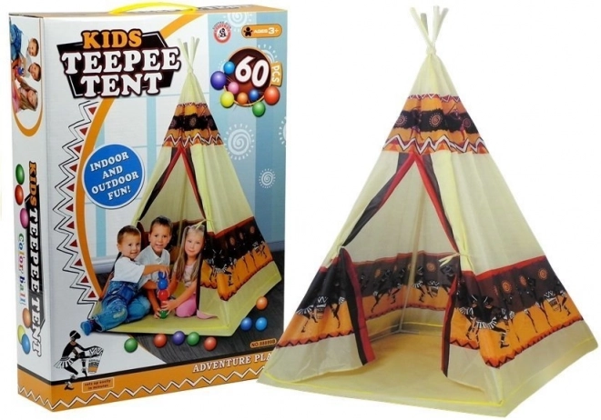 Tenda Tipi per Bambini con 60 Palline