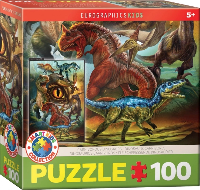 Puzzle dinosauri carnivori 100 pezzi