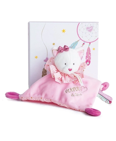 Doudou set regalo - gattina rosa