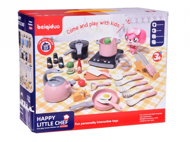 Cucina elettrica e set da chef per bambini