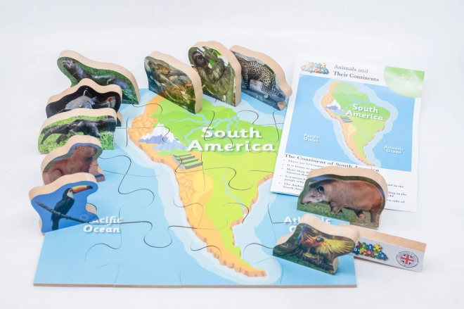 Just Jigsaws Sud America e i suoi animali - puzzle in legno