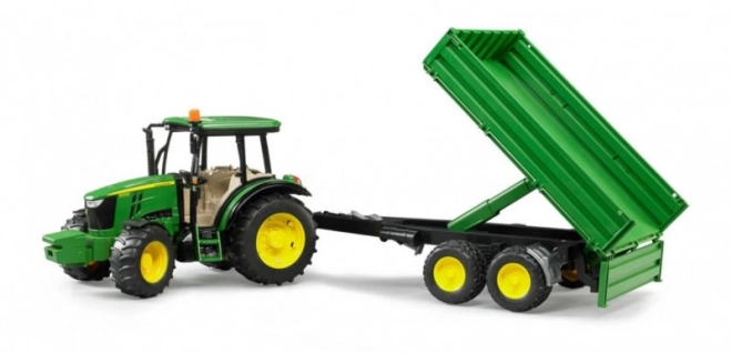 Trattore Bruder John Deere con rimorchio