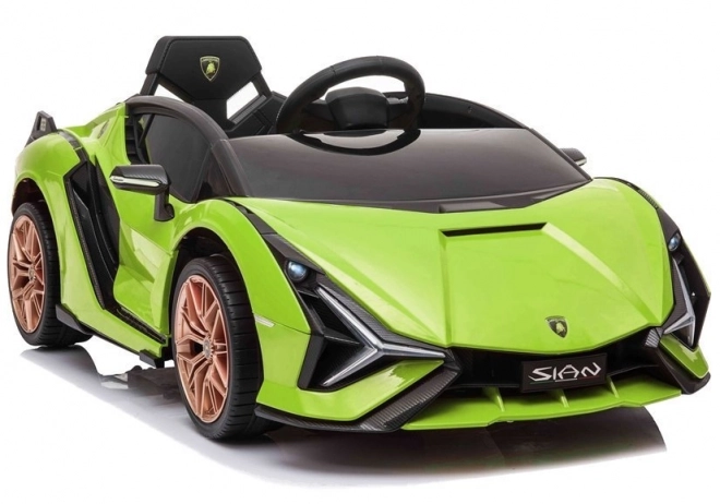 Auto elettrica Lamborghini Sian verde