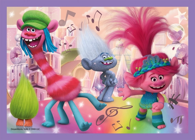 Puzzle Trolls Avventura a Colori 4 in 1