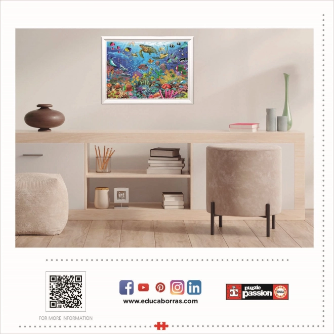Puzzle Educa tartarughe nella fantasia tropicale 1000 pezzi