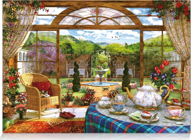 Puzzle giardino d'inverno nel parco 1000 pezzi