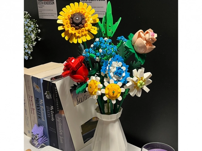 Kit tecnico di costruzione Fiori dei prati con vaso 618 pezzi