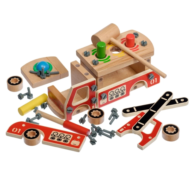 Costruzione creativa con 21 pezzi in legno