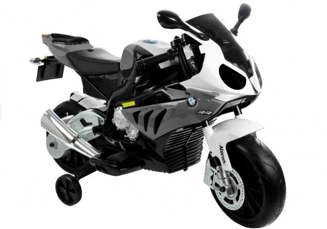 Moto elettrico per bambini modello BMW S1000RR argento