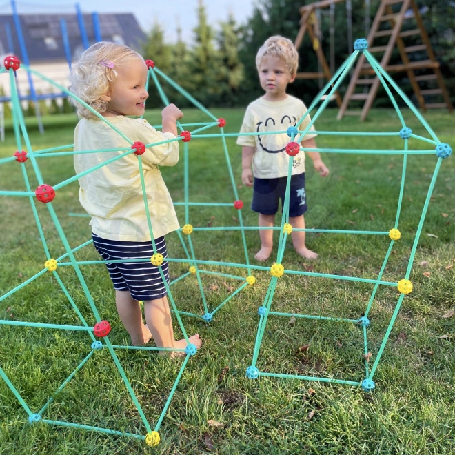 WOOPIE Grandi mattoncini da costruzione set tenda Cannucce Tubetti 128 pezzi