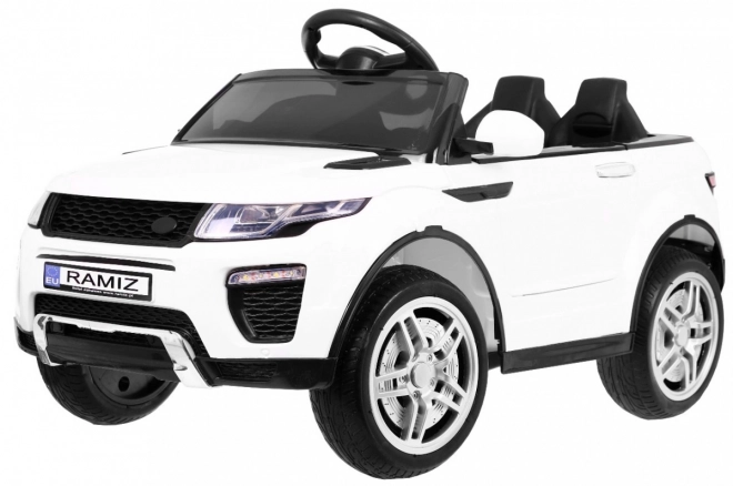 Automobilina elettrica sportiva Rapid Racer bianco