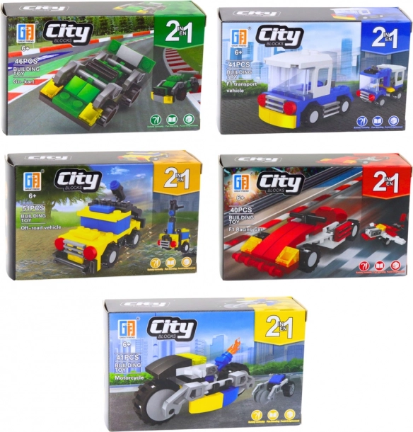 Costruzione creativa City veicoli 2 in 1