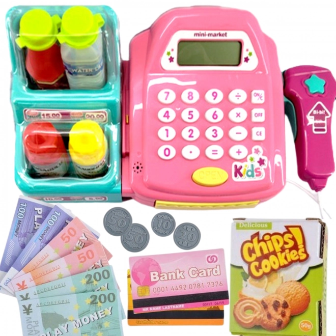 WOOPIE Cassa dei bambini con scaffale e accessori rosa