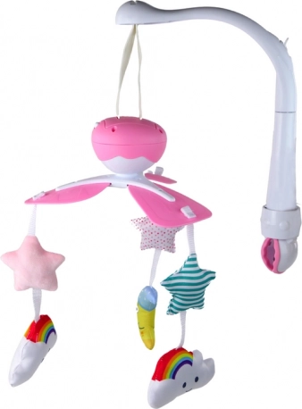 Giostrina universale con clip e giocattoli di peluche Rosa