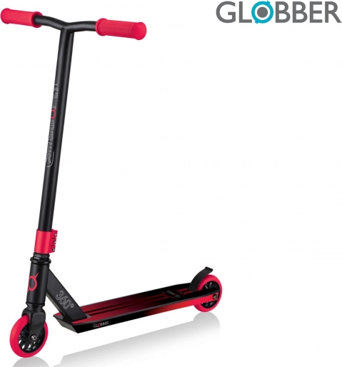 Globber Freestyle Monopattino STUNT SCOOTER GS 360 Nero / Rosso