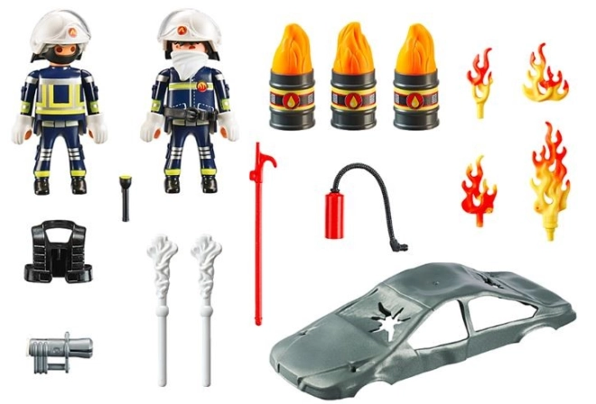 Set completo di vigili del fuoco