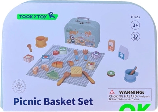 Set da Picnic in Legno con Frutta da Tagliare