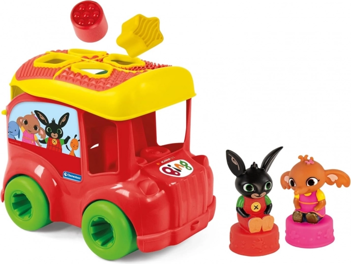 Autobus a incastri sensoriale Bing con 8 morbidi mattoncini CLEMENTONI Soft Clemmy