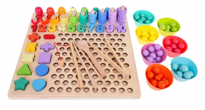 set di giochi educativi in legno per bambini 3+