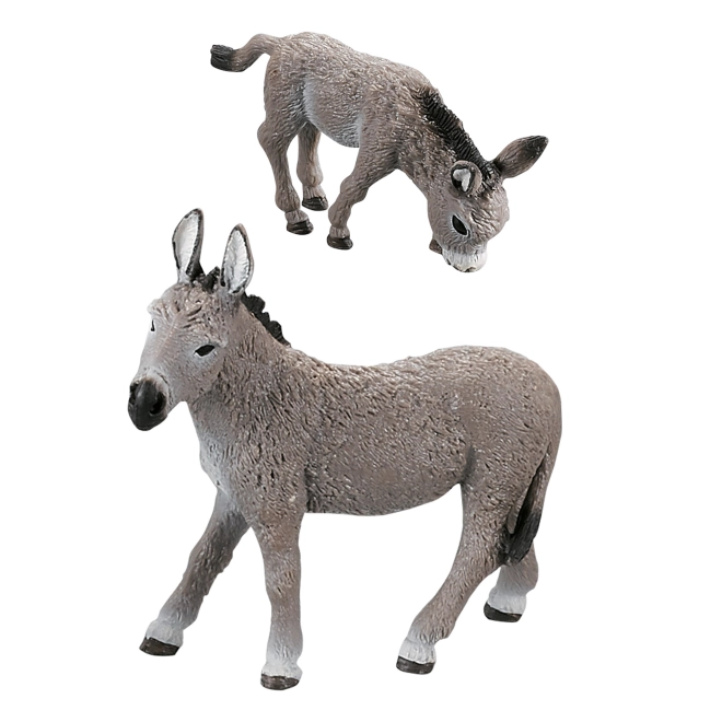 Figurine realistiche di asinelli