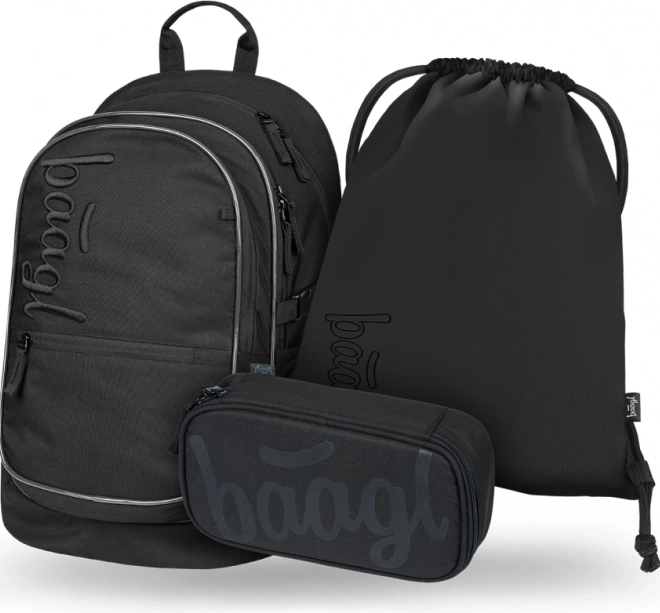 Set 3v1 Core Uni nero: zaino, astuccio e sacchetto per scarpe