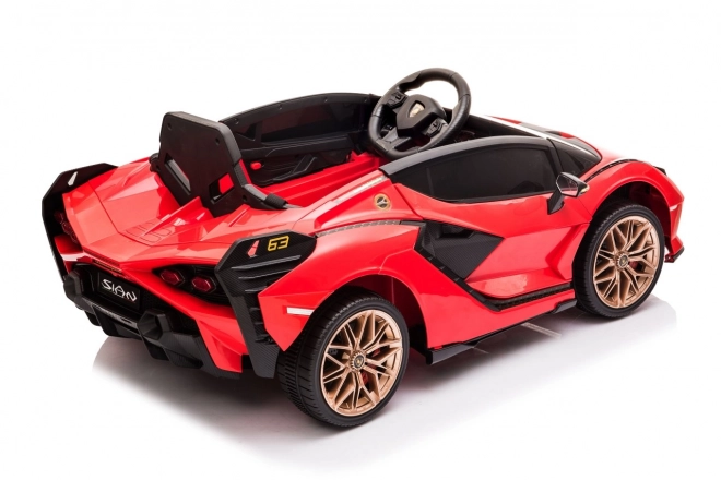 Lamborghini SIAN auto per bambini a batteria con telecomando – Rosso